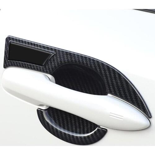For Toyota Corolla Sedan 2019 2020 2021 ABS Carbon Fiber Door Handle Bowl Cup Cover Protectors Car Accessories