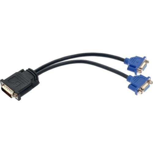 DMS-59 59-Pin Male to Dual VGA Female Splitter Video Adapter Cable for Matrox /Molex /ATI /Nvidia Lenovo /HP /Dell Comput