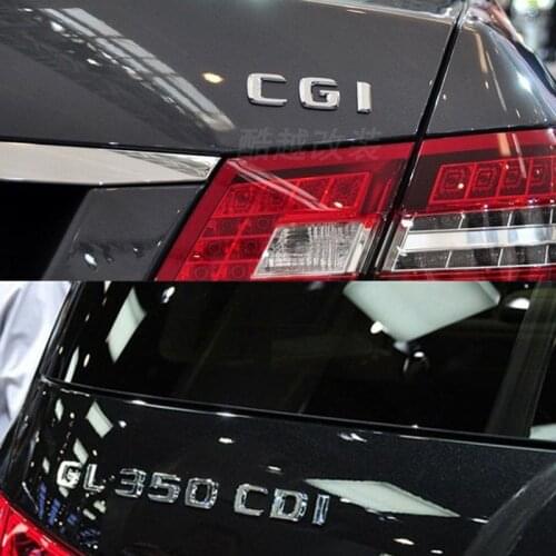 Emblem for Mercedes Benz CDI CGI E260 C300 E320 Chrome Letters Class Car Styling Trunk Logo Sticker Discharging Capacity Mark