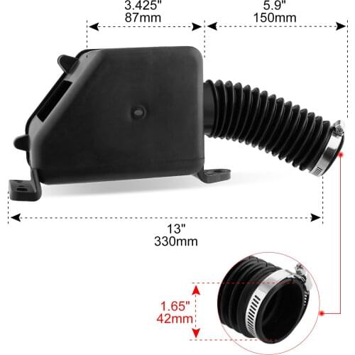 42mm Filter Box for GY6 150 150cc 157QMJ Engine ATV Quad Go Kart Scooter Moped