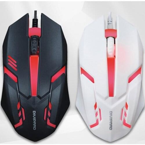 Mouse Gaming PC Gaming Mice, 1200 Adjustable DPI Ergonomic Wired Mouse, 7 Color Gradient Light, Comfortable Gamer Mouse