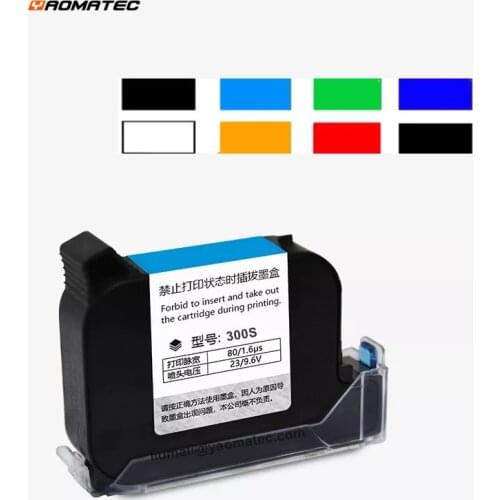 300S Handheld Printer Ink Cartridge Fast Dry Eco Solvent 600DPI Print Height 12.7mm Inkjet Printer Colorful Ink Cartridge