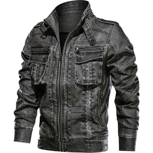 2020 Leather Jacket Men Motorcycle PU Leather Jackets Male jaqueta couro masculina Streetwear Faux Leather Men Plus Size XL-6XL