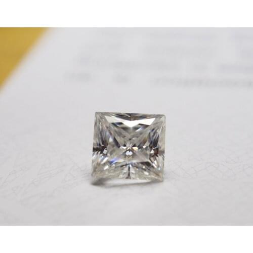 Mesidian Loose Moissanite Stone Square Princess Cut 7x7MM 2 Carat Diamond Gemstone