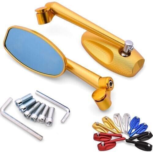 Motorcycle Rear View Mirror CNC Moto Side Mirrors Billet Aluminum For kawasaki YAMAHA YZF R25 R15 R6 R125 z750 Z800 FZ8 FZ1 FZ6R