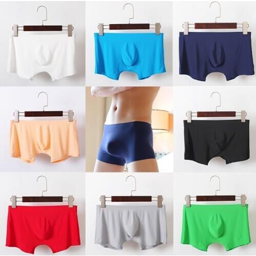 Mens Boxers Shorts Mens Underwear Sexy Ice Silk Elastic Seamless Boxer Male New Designs Breathable Mens Soft Panties Underpants