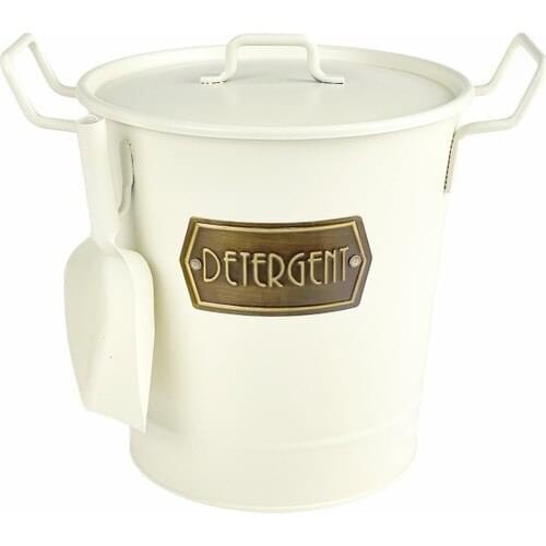 The Mia 33 X24Cm Detergent & Storage Bucket Light Cream