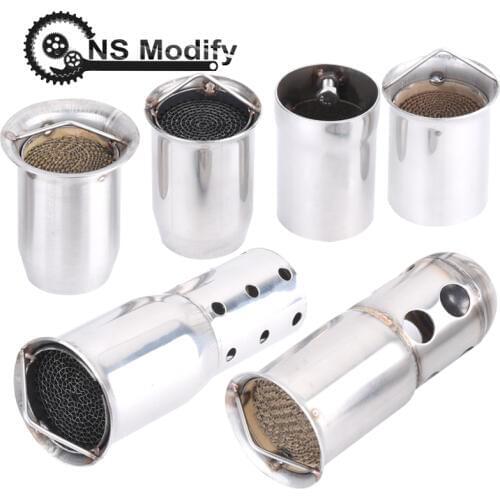 NSModify For 51mm 60mm Inlet Motorcycle Exhaust Muffler Adjustable DB Killer Silencer Noise Sound Eliminator For Honda YAMAHA