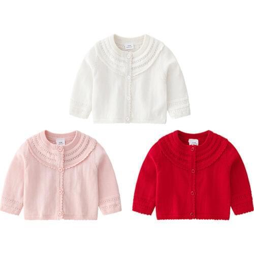 Autumn Winter Cotton Sweater Top Baby Childrens Clothing Boys Girls Knitted Cardigan Sweater Kids Tops Outfit Wear Costumes