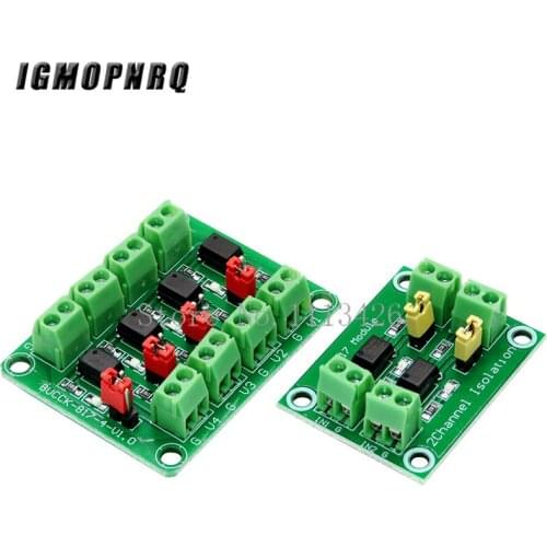 PC817 2 Way 4 Channel Optocoupler Isolation Board Voltage Converter Adapter Module 3.6-30V Driver Photoelectric Isolated Module