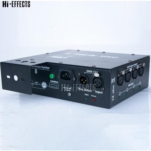 Mini DMX512 Splitter 8 way simple stage lighting controller splitter 8 output remote control DMX distributor splitter