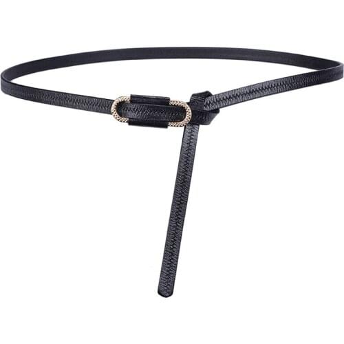 Luxury Brand Genuine Leather Women Belts Thin Golden Leather Strap Dress Trousers Casual Ladies Female Designer Waistband