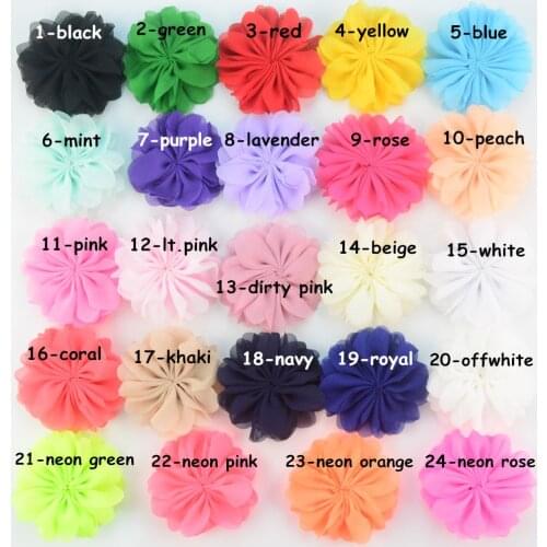 30 pcs/lot , 7 cm chiffon lotus flowers , chiffon sunflowers DIY apparel hair headband accessories Supplies
