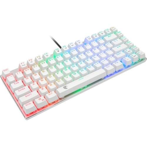 Z-88 RGB Mechanical Keyboard , 81 Keys Blue Switch Compact Design LED Backlit Metal Top-Panel US Layout Gaming Keyboard