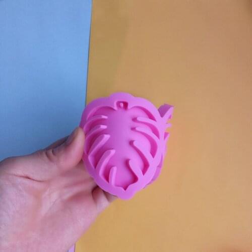 U90E 3 Pcs Leaves Earrings Epoxy Resin Mold Ear Studs Necklace Jewelry Silicone Mould