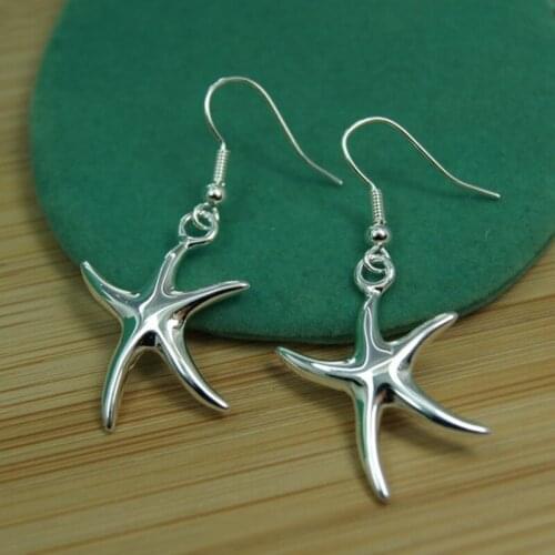 925 Sterling Silver Charms Women Starfish Earrings High Quality Luxury Fashion Classic Jewelry Best Gift Wholesale