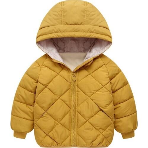 Boys Girls Winter Coat Hooded Thick Warm Down Jacket Outerwear Clothing For Baby Girls Cotton-Padded Clothes Coats Kids Parka