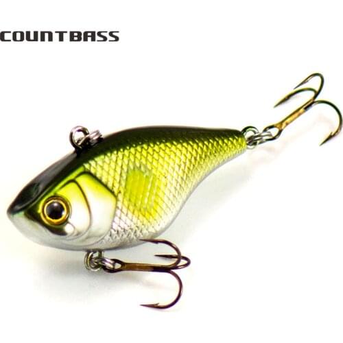 1pc Countbass Vibration 40mm Hardbait with VMC Hooks Fishing Lures for Freshwater Sinking Type