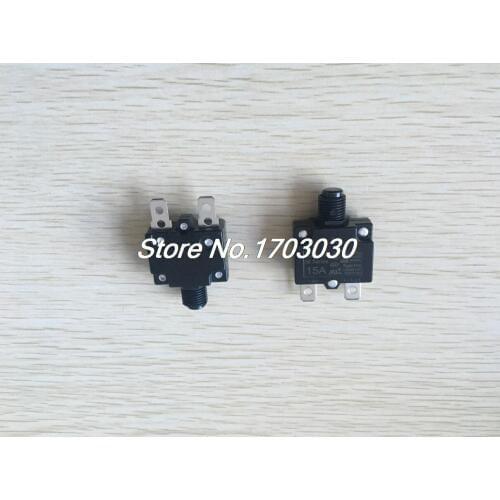 2 pcs 15A amp RESET BUTTON FUSE thermal overload fuse