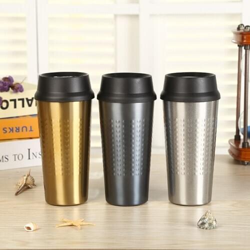 360ml Stainless Steel Cup With Pressing Lid Thermos Mug Travel Vacuum Flask for Milk Coffee Juice Water Bottle Outdoors Portable