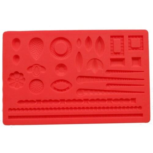 3D Pearl Knit Rope Silicone Mold Gem Jewelry Fondant Mould Chocolate Gumpaste Cake Decorating Baking Tools