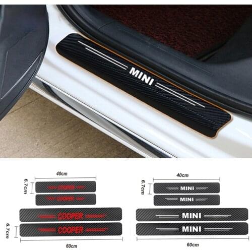 4pcs Car Protector Door Sill Stickers for BMW Mini cooper clubman countryman R55 R56 R60 R61 F55 F56 F60 Car tyling