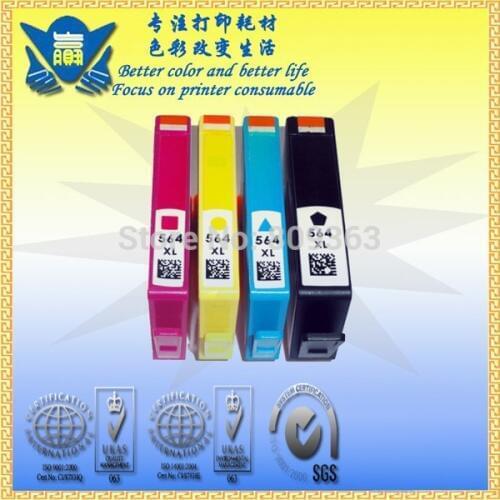 4 PCS ) compatible 4color ink cartridge for HP564XL use For Photosmart D5460/D5463/D5468/C5324/C5370/C5373/C5380/C5383/C5388