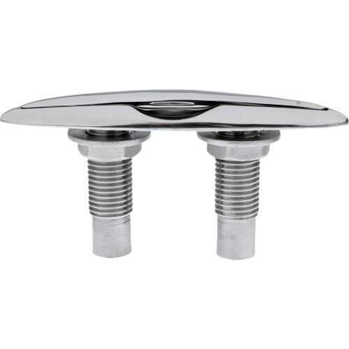 6 inch High Polished Marine Boat Pull Up Pop Up Rope Cleat Mooring Deck Hardware