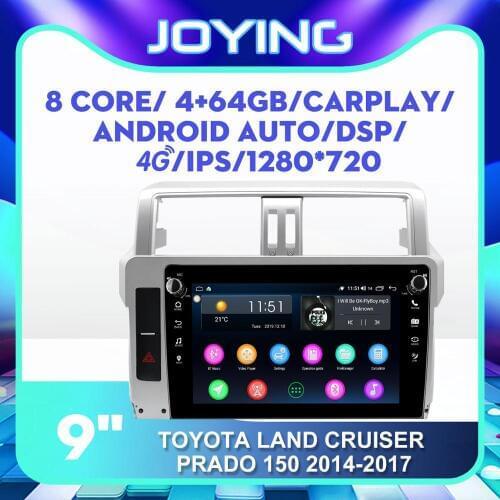 9" Android Car Multimedia Radio Player for Toyota Land Cruiser Prado 150 2014 2015 2016 2017 GPS Carplay DSP SPDIF 4G SIM WiFi