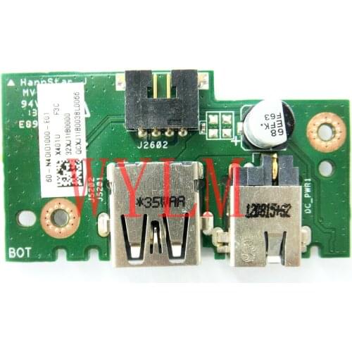 Free shipping X401U-M3 IO BOARD DC POWER JACK USB IN BOARD For ASUS X501U X301U X401U machine dedicated power board USB board
