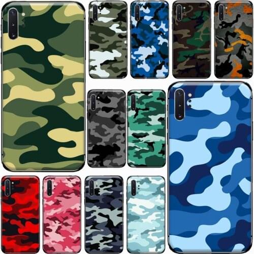 Lovebay Army Green Camouflage Phone Case For Samsung Galaxy S8 S9 S10 Plus S10E Note 3 4 5 6 7 8 9 10 Pro Lite cover