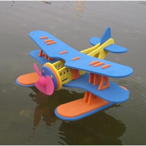 Toy planes Air Blade Dynamic Seaplane Model Electric Diy Puzzle Toy Handicraft Class Students Toys Educational Electronic