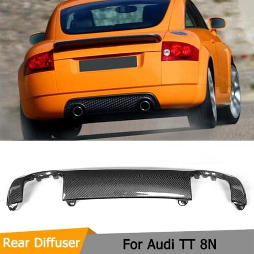 Carbon fiber rear lip Auto Car Rear Bumper Diffuser for Audi TT 8N Sport Coupe Convertible 2 Door 04-06