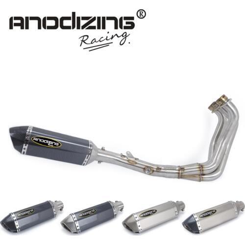 FOR YAMAHA MT09 MT-09 FZ-09 not tracer 14-18 Motorcycle full exhaust systems slip on with stainless steel exhaust muffler escape