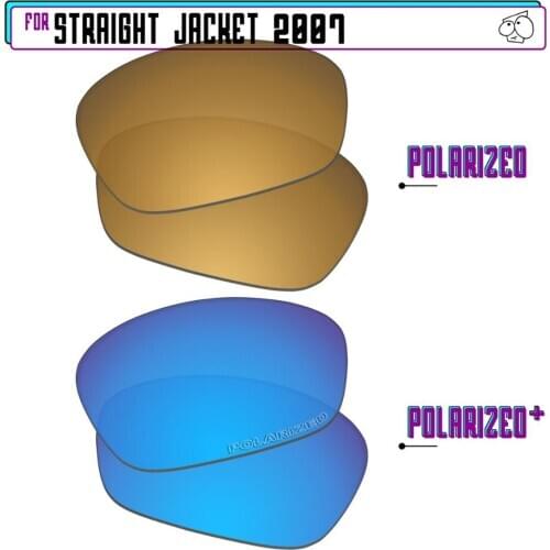EZReplace Polarized Replacement Lenses for - Oakley Straight Jacket 2007 Sunglasses - BlueP Plus-GunmetalP