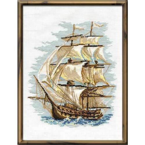 Fishxx cross-stitch C489 scenery plough through sailing 100% accurate pattern 11CT