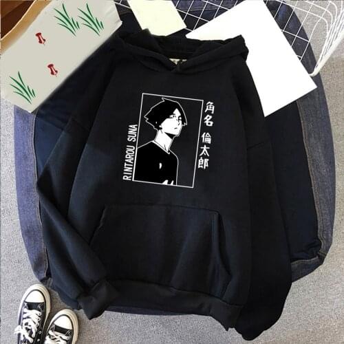 Suna Rintaro Haikyuu Japan Anime Hoodies Harajuku Cartoon Print Clothes Tops Fashion Volleyball Junior Winter Casual Sweatshirt