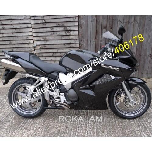 Customized Fairing 02-12 For Honda VFR800 2002-2012 Black Sportbike Motor Fairing Kits (Injection Molding)