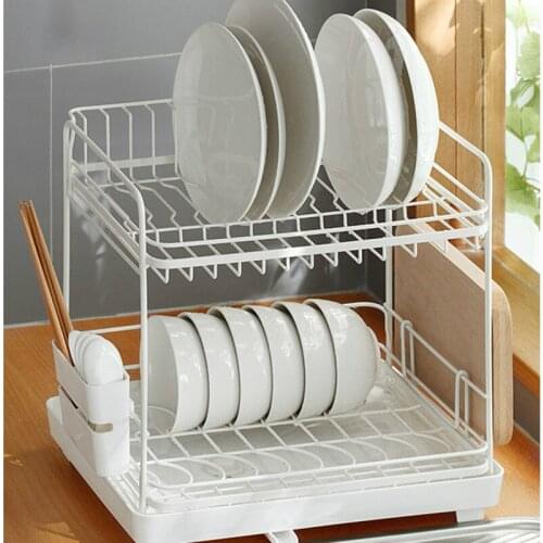 China best quality tableware drain rack anti-rust dishes storage shelf different sizes layers organizer etagere