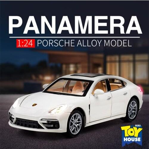 1:24 Porsches Palamela Alloy Car Pull Back Inertia Sound And Light Model Metal Vehicle Simulation Collection Gifts Toys for boys