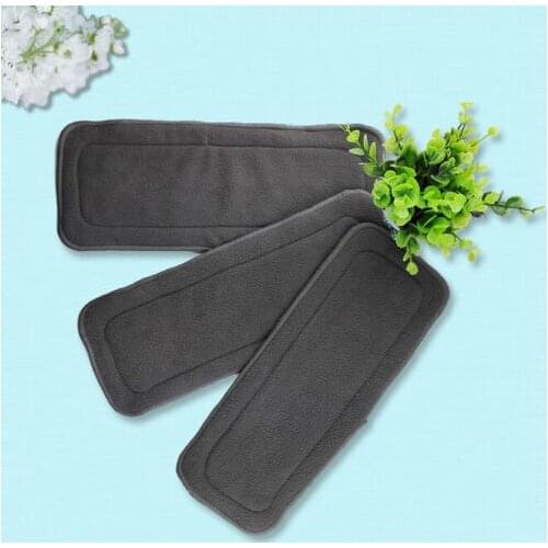 3PCS Reusable Bamboo Charcoal Insert Baby Cloth Diaper Mat Nappy Inserts Changing Liners Water Absorbent Breathable Cloth Diaper