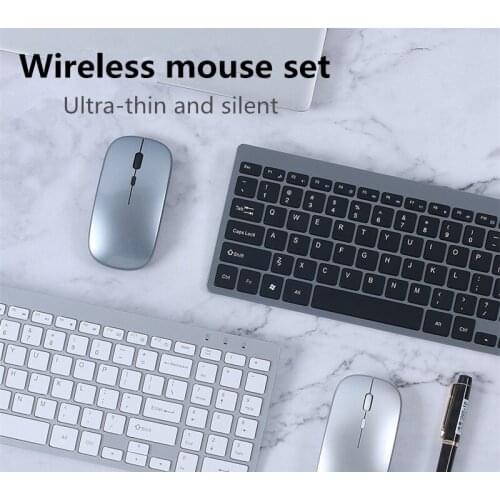 Newly Multimedia Keyboard Mouse Set 2.4G Receiver Chargeable Wireless Keyboard and Mouse Combo Mini for Laptop PC Macbook