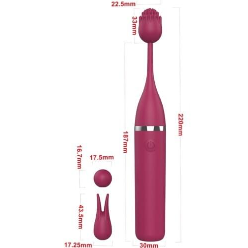 New female Masturbator with high frequency vibrator electric Warlord Honey bean massage stick