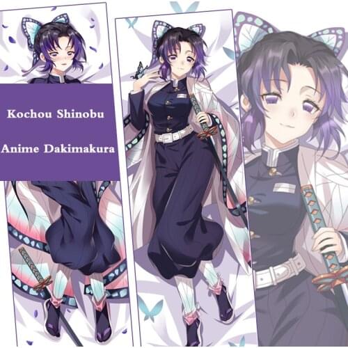 Japan Anime Demon Slayer Kimetsu no Yaiba Kochou Shinobu Dakimakura Hugging Pillowcase Bedroom Bedding Pillow Case Cover