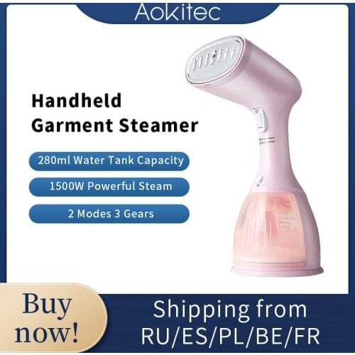 Aokitec Handheld Steamer 1500W Powerful Garment Steamer Steam Hanging Ironing Machine Steam Ironing Clothes Generator for Home