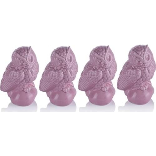 Porio 4lü Pink The Owl trinket 13cm