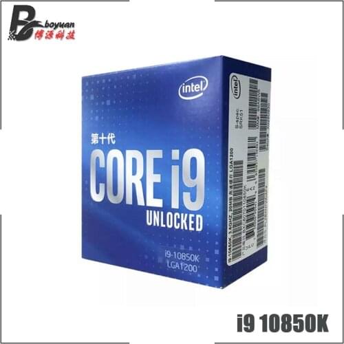 Intel Core i9-10850K i9 10850K 3.6 GHz Ten cores-Core 20-Thread CPU Processor L3=20M 125W LGA 1200 Sealed New but without cooler