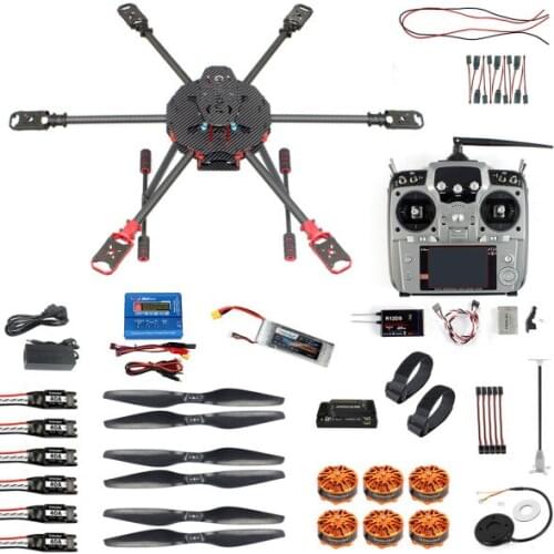 Q705 RTF Helicopter DIY Racing Drone Kit T18 PRO /AT9S/FS-i6/AT10 Remote Control APM /PIX Flight Control 40A ESC Multicopter BNF