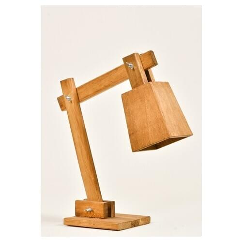 Antique House Natural Wood Handwork Walnut Color Adjustable Table Lamp office desk work lamp book light
