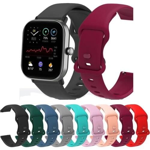 20mm Silicone Sport Replacement Strap Watch band For Xiaomi Huami Amazfit GTS 2 GTS 2e 2 Mini Bracelet Correa Accessories